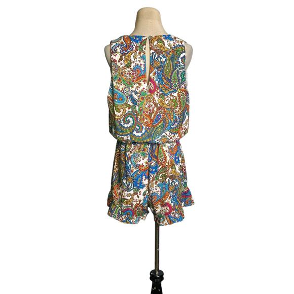 Show Me Your Mumu colorful paisley print romper size Large - Picture 12 of 15